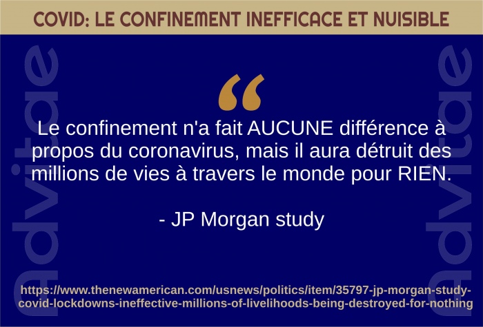 Covid: Le confinement s'est rvl inefficace contre le coronavirus, mais a dtruit des millions de vies  travers le monde pour rien