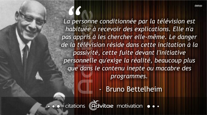 La personne conditionne par la tlvision est habitue  recevoir des explications et perd sa capacit  rflchir