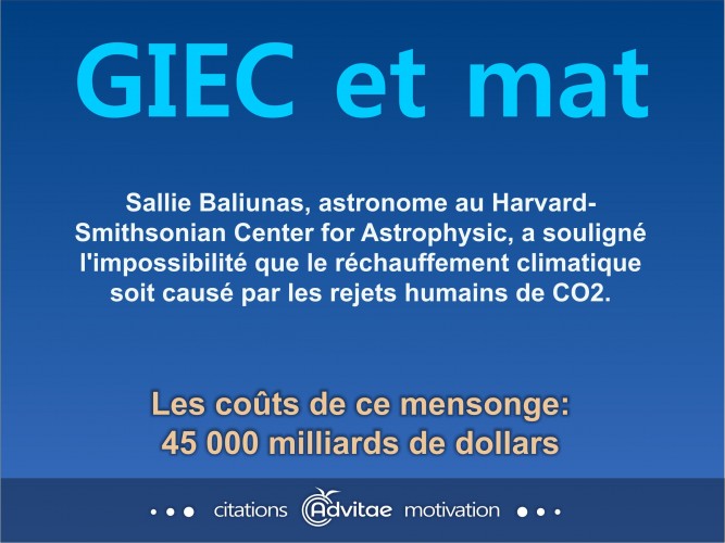 Le réchauffement climatique ne peut pas avoir été causé par le CO2 d'origine humaine