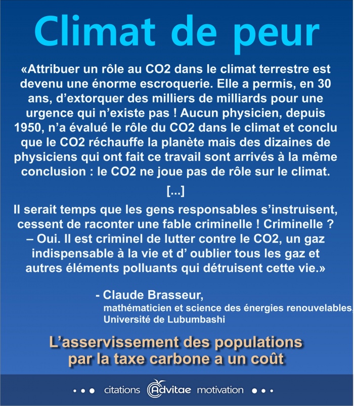 Climat: Le rle au CO2 dans l'alarmisme du climat terrestre est une norme escroquerie