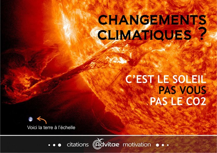 Les changements climatiques sont crs par le soleil, pas par vous ni le CO2