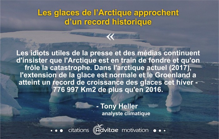 Climat: Les idiots utiles de la presse insistent pour dire que l'Arctique fond alors qu'il gle plus qu'avant