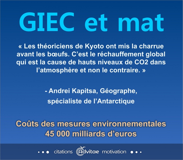 Climat: Cest le rchauffement global qui est la cause de hauts niveaux de CO2 et non le contraire