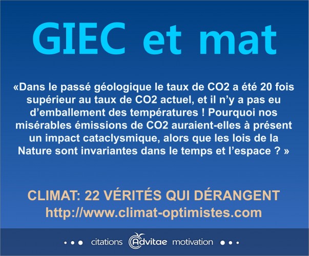 Climat: Dans le passé le taux de CO2 a été 20 fois supérieur au taux actuel sans emballement