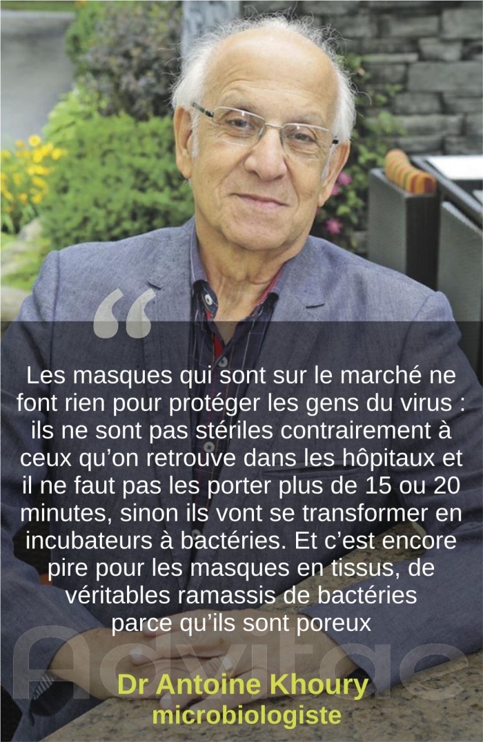 Les masques qui sont sur le march ne font rien pour protger les gens du virus, mais sont de vrais incubateurs de bactries