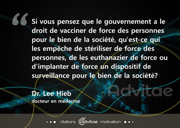 Si le gouvernement peut vacciner de force, rien ne les empche de striliser ou d'euthanasier 