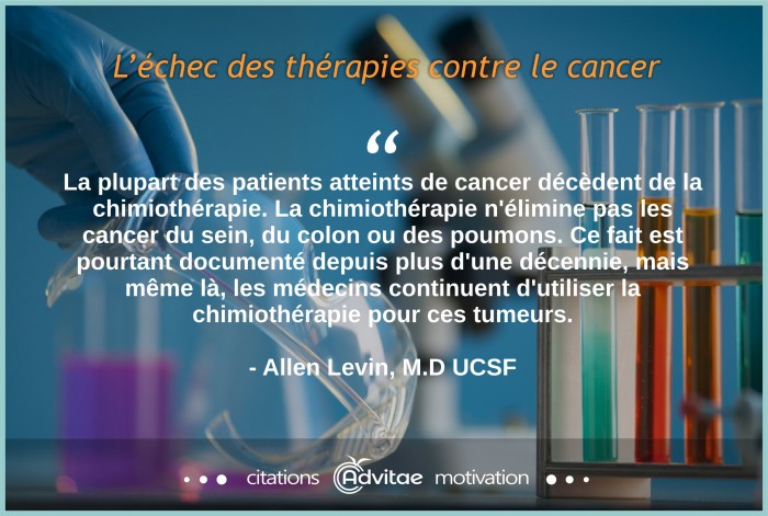 La plupart des patients atteints de cancer dcdent de la chimiothrapie