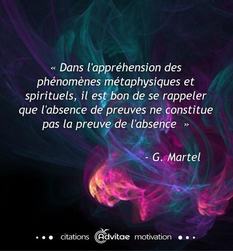 En mtaphysique, l'absence de preuves ne constitue pas la preuve de l'absence