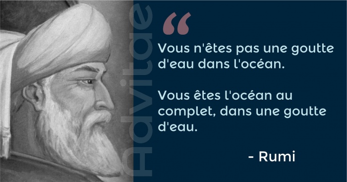 Vous n'tes pas une goutte d'eau dans l'ocan. Vous tes l'ocan au complet, dans une goutte d'eau.