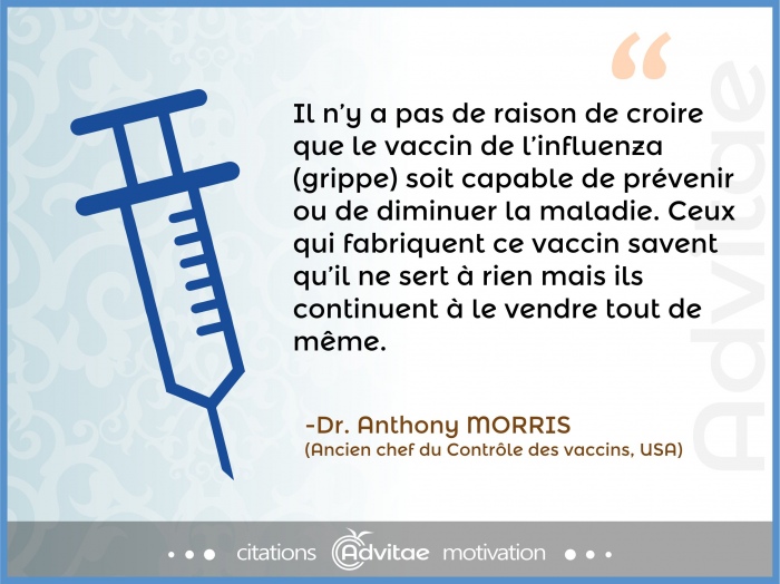 Il ny a pas de raison de croire que le vaccin de linfluenza (grippe) soit capable de prvenir ou de diminuer la maladie