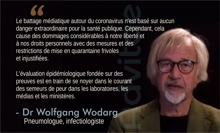 Wodarg : Le battage mdiatique autour du coronavirus n'est bas sur aucun danger extraordinaire pour la sant mais attaque nos liberts
