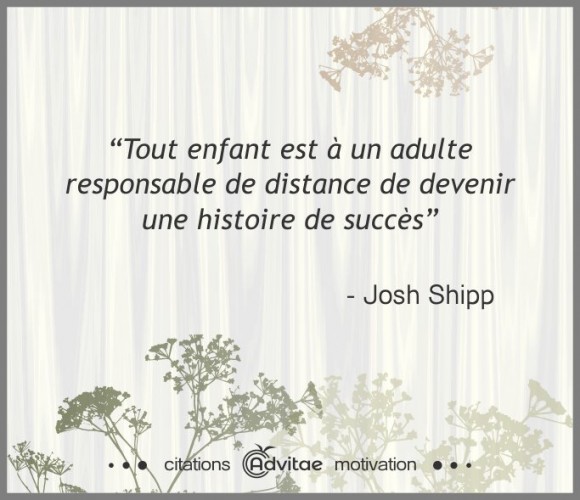 Tout enfant est à un adulte responsable de distance de devenir une histoire de succès