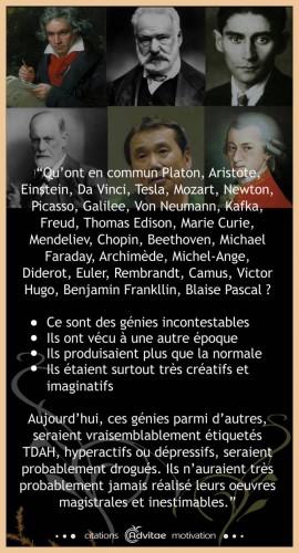 Ces génies célèbres seraient étiquetés hyperactifs ou TDAH