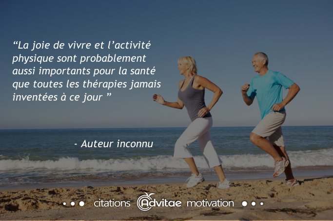 La joie de vivre et l’activité physique sont aussi importants pour la santé