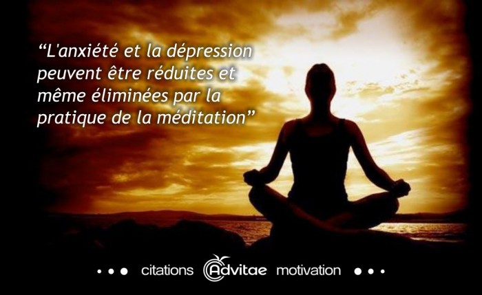 La méditation réduit l'anxiété et la dépression